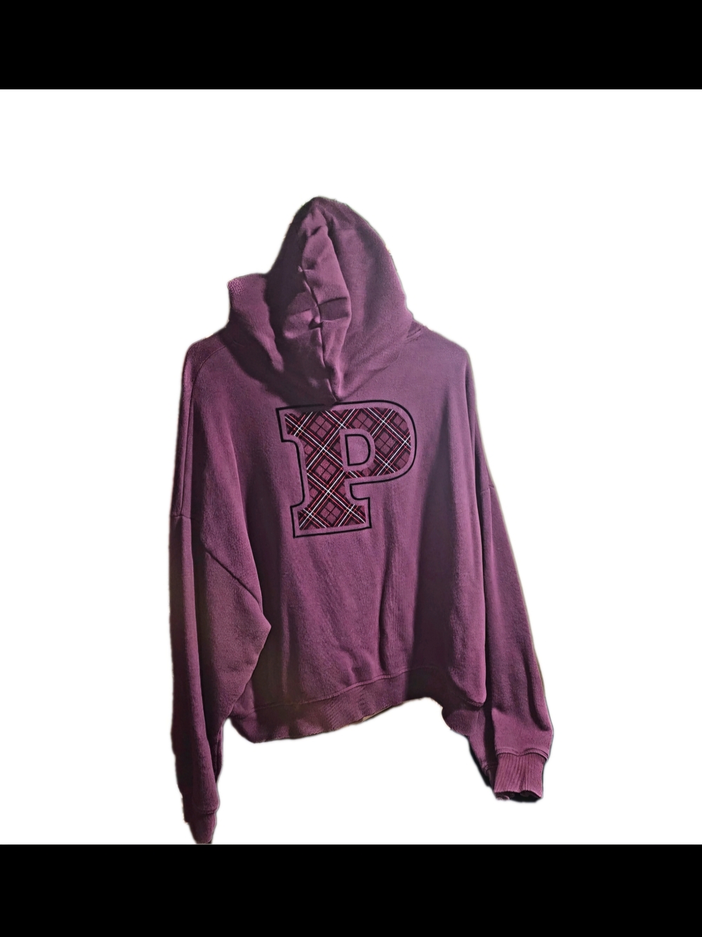 PINK Victoria's Secret Maroon Fleece Sweatshirt And Pants Matching Set Size XL - Picture 6 of 7
